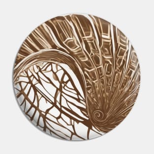 Bronze Nautilus Shell Artwork No. 757 Pin