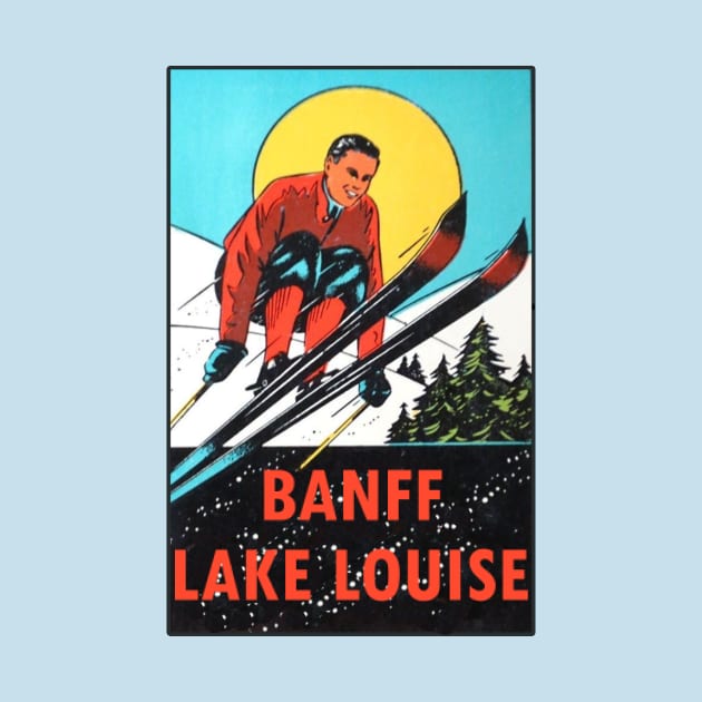 Banff Lake Louise Ski Vintage by Hilda74