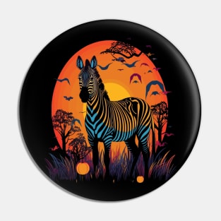 Zebra Halloween Pin