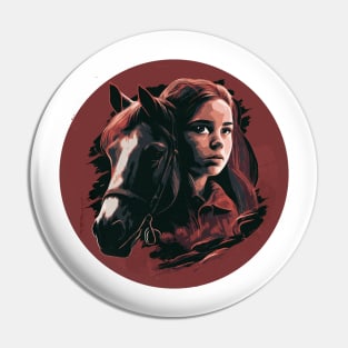 Woman and horse animal Pin