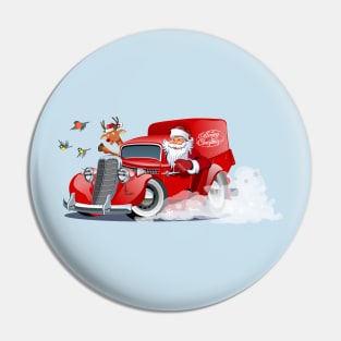 Cartoon Christmas truck Pin