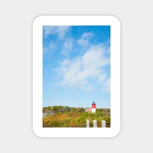 Nauset Beach,  Seashore and lighthouse. Cape Cod, USA.  imagine this on a  card or as wall art fine art canvas or framed print on your wall Magnet