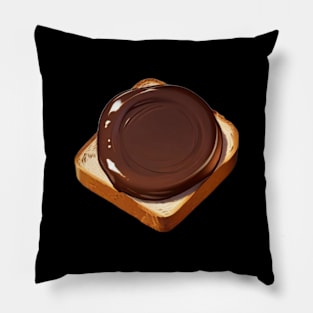 Chocolate Kawaii Yummy Coffee Vintage Retro Bread Sandwich Toast Pillow