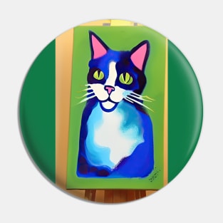 Cat portrait Pin