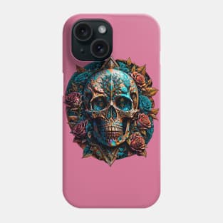 Skull & Roses (1.1) - Trippy Psychedelic Skulls Phone Case
