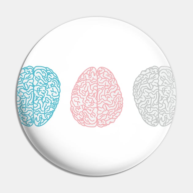 Pastel Brains Pin by XOOXOO