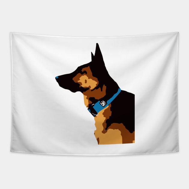 German Shepherd Design Tapestry by RichieDuprey