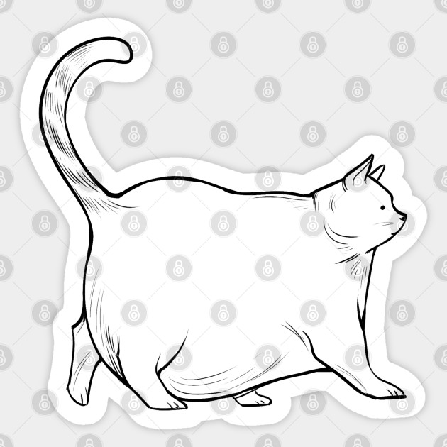 Chonk Cat Oh Lawd He Comin Cats Sticker Teepublic Au