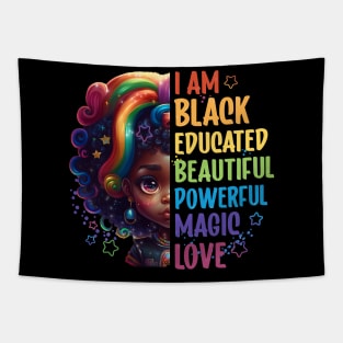 Black Girl Empowerment Positive Inspirational Saying Tapestry