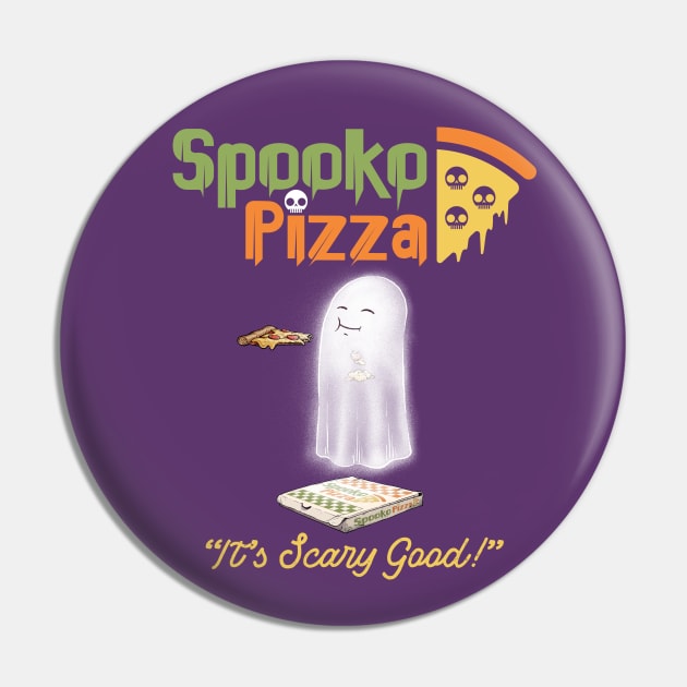 Spoke Pizza Stacked Logo Pin by AJIllustrates
