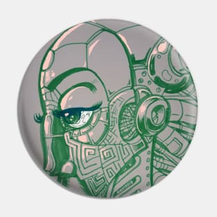 Robot Lady Pin