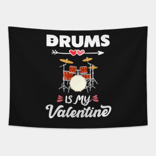 Drums Is My Valentine Tapestry