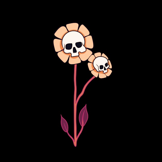 Underworld Skull Flowers by SkullFern