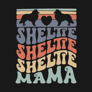 Retro Sheltie Mom Shetland Sheepdog Owner T-Shirt