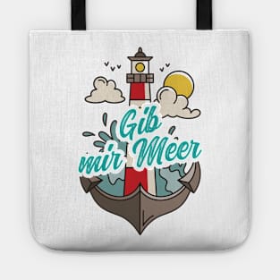 Gib mir Meer Leuchtturm mit Möwen Tote