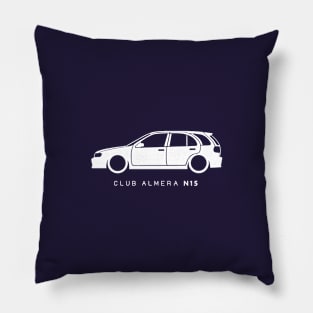 Club Almera N15 Hatchback 5 Door Fan Art, Gift for him, Nissan Lover Gift, Nissan Fan Gift Pillow