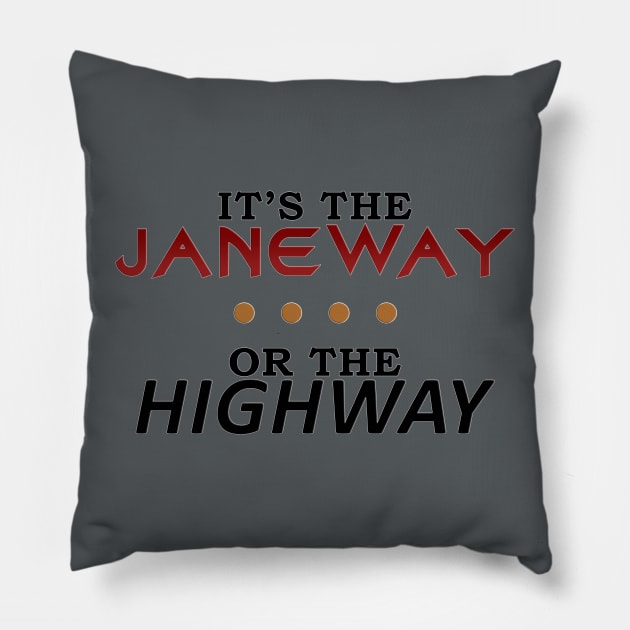 Janeway or the Highway Pillow by Sterling_Arts_Design