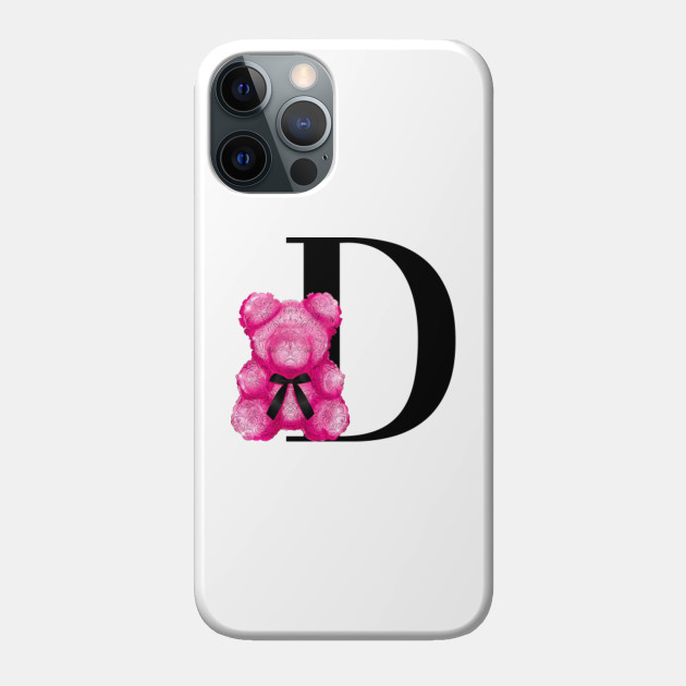 Monogram Teddy Bear D - D - Phone Case