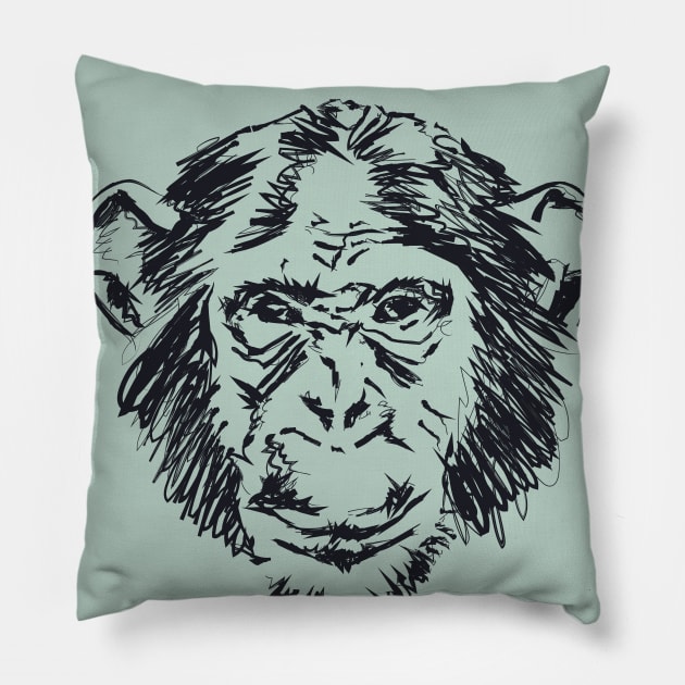 Rock Monkeys Records Pillow by B A Y S T A L T