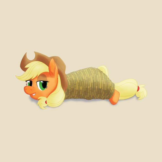 Tied-up Applejack by Stinkehund