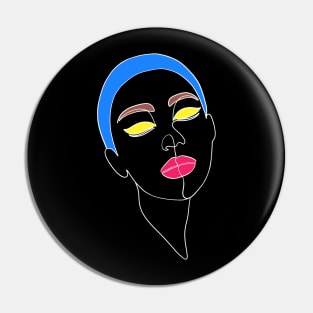 Woman face in minimalist style Pin