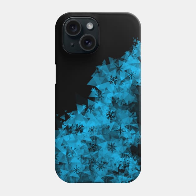 Geometric snow (my blue vision) Phone Case by CB_design