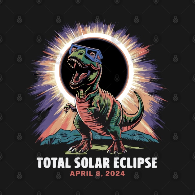 Eclipse Viewing Dino design – April 8, 2024 by WEARWORLD