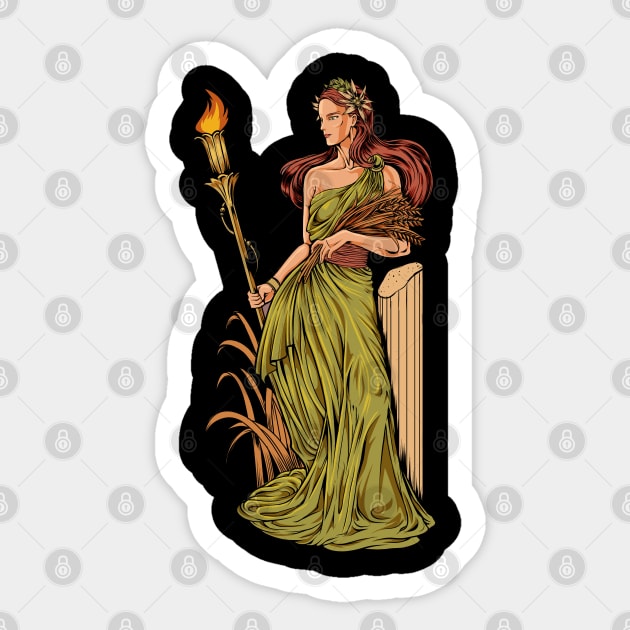 Goddess of Greek mythology - Ceres Demeter - Demeter - Sticker