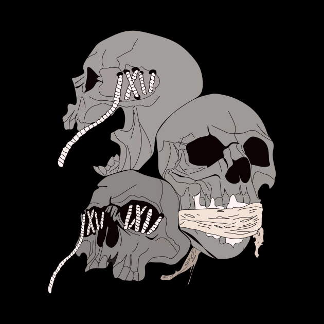 3 skulls by Happydesign07