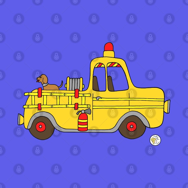 Yellow Fire Truck by Mellowdays