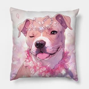 Happy Pit Bull Pillow