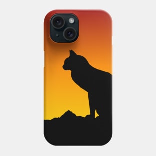 Sunset Cat Housecat - Cat Lover - Cat Lady Cat Dad Cat Gift Phone Case