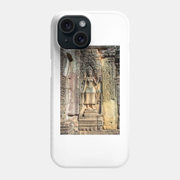 Bas Relief Statue, Bayon Temple Phone Case by BrianPShaw