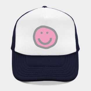 Prism Pink Round Happy Face with Smile Hat