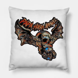 Papa Hash Apparel: Winged Skull Coloring Pillow