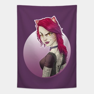 Alt-Fashion Cat Girl Tapestry