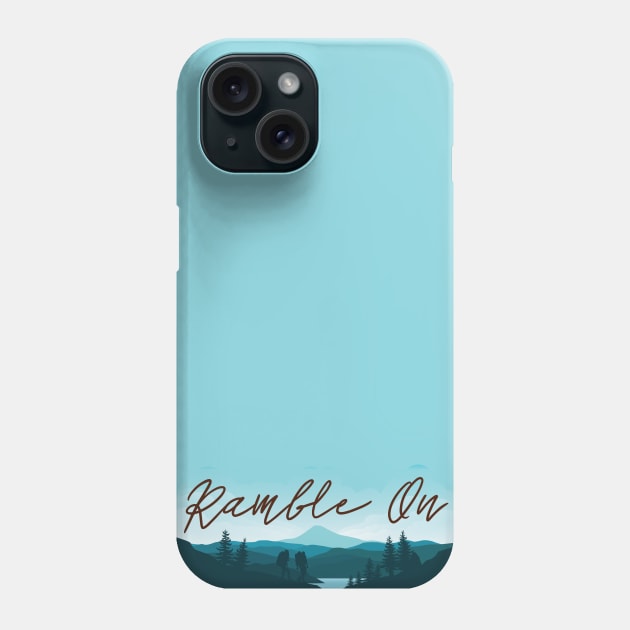 Ramble On Classic Rock Lyrics Mountain Landscape Phone Case by sentinelsupplyco