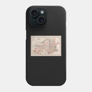 1863 New England and New York Map Phone Case