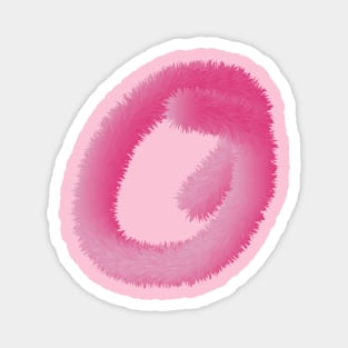 O Pink Animal Initials Magnet