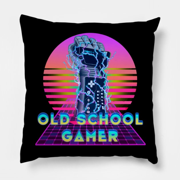 Old school gamer Pillow by SafSafStore