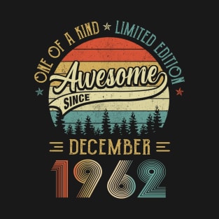 December 1962 Vintage 60 Years Old Retro 60th Birthday T-Shirt