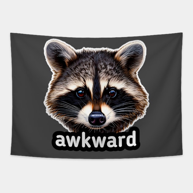 Awkward Trash Panda Raccoon Tapestry by MaystarUniverse