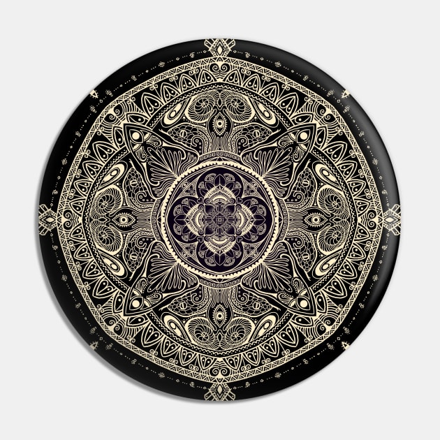 Mandala 01 (Dark Edition) Pin by PHAZED