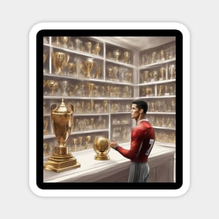 CR7 Cristiano Ronaldo Trophy Cabinet Gift Art Magnet