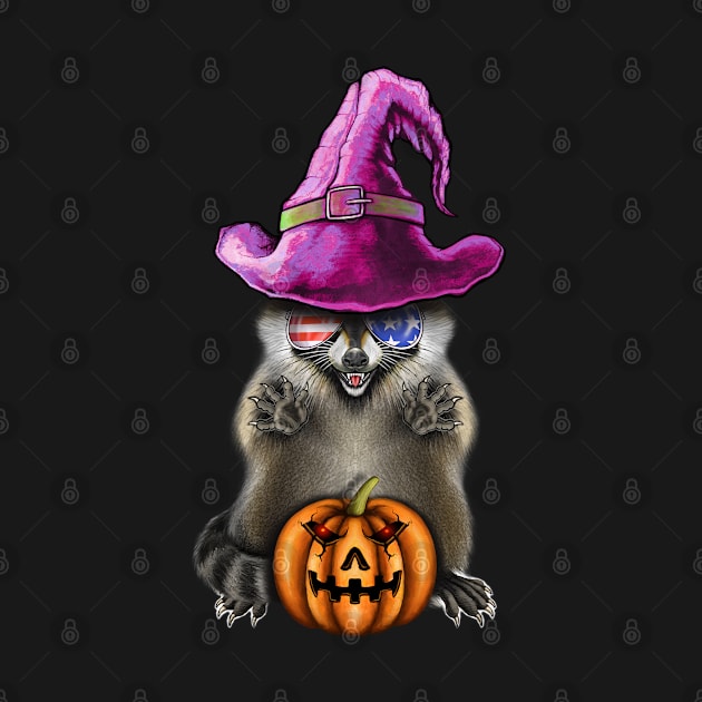 Raccoon Halloween by Artardishop