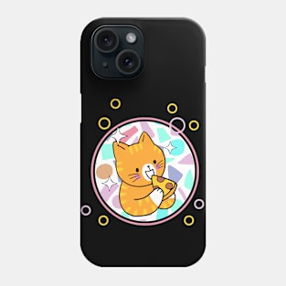 Cute Cat Eating Pizza Pizza Lover Cat Lover Phone Case