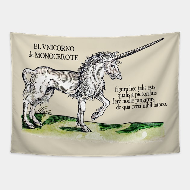 el Unicorn de Monocerote Tapestry by The Blue Box