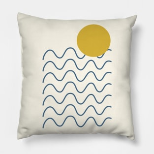 Ocean Waves Landscape Pillow