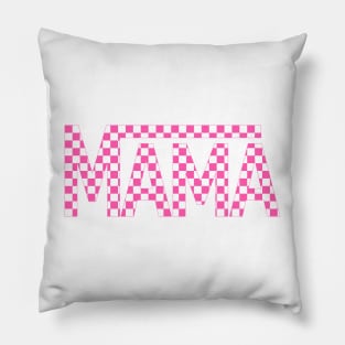 Checkered mama retro design Pillow