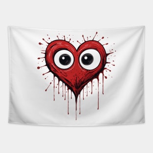 heart design anatomical heart graphic heart Tapestry